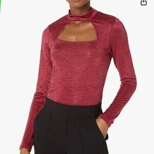 BCBGeneration Women's Long Sleeve Bodycon Top with Cutout SZ XS